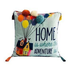 Disney Pixar Up House Home is Where the Adventure Is Throw Pillow